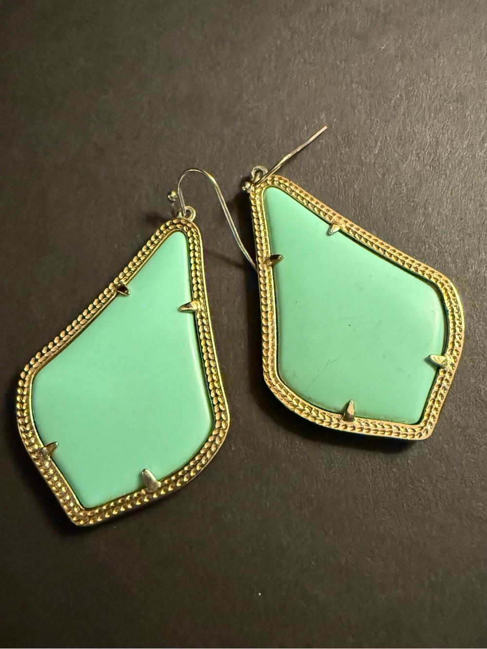 Kendra Scott Gold-Trim Sea foam Drop Earrings - Women Jewelry